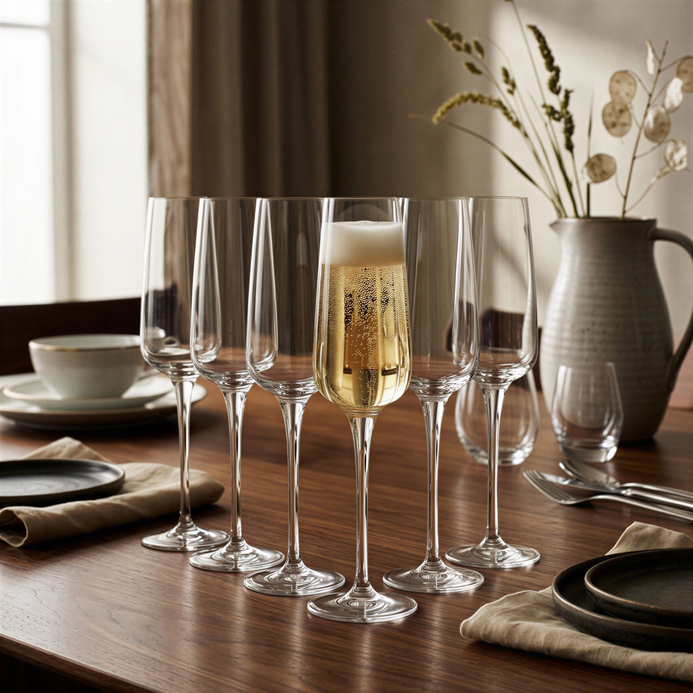 Bormioli Rocco Aurum Clear Glass Champagne Flute 230ml 24 Pack Image 2