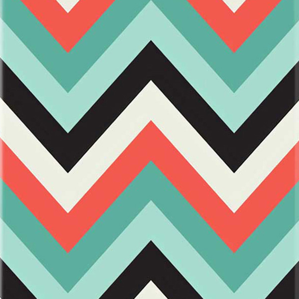 Warren Reed Designer Large Geometric Coloured Chevron Pattern Suitcase Image 3