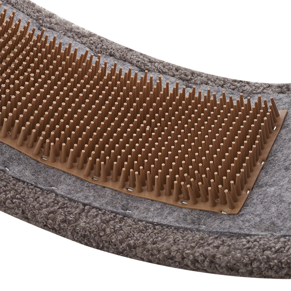 H&O Direct Curved Sisal Cat Scratcher with Self Grooming Brush and Ball Image 5