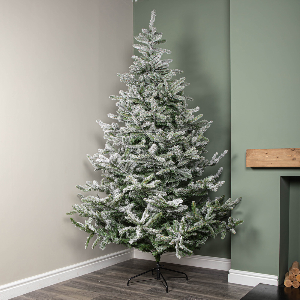 Samuel Alexander Snowy Green and White Everlands Liberty Spruce Artificial Christmas Tree 8ft Image 2