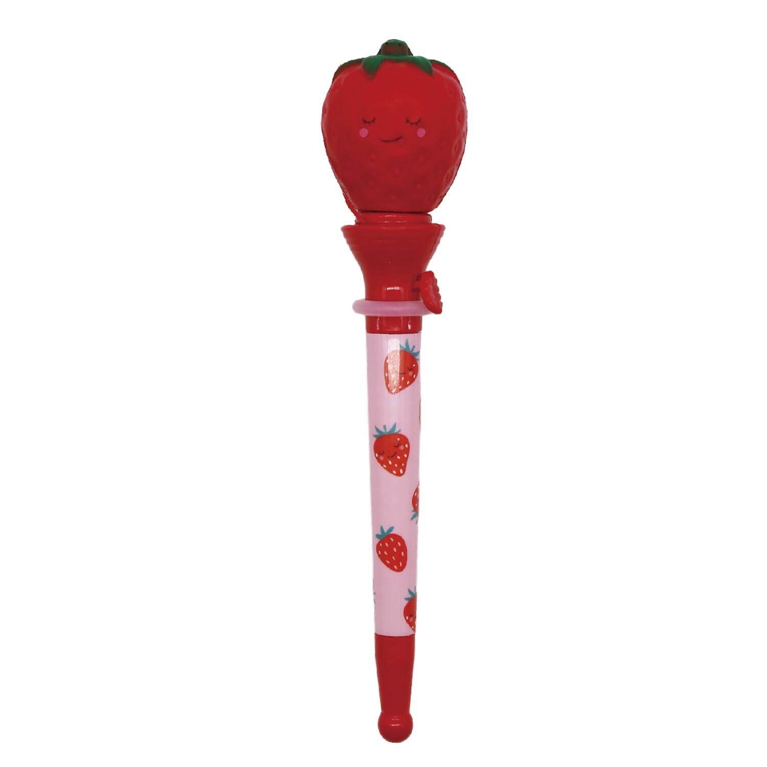 Summer Fruits Strawberry Popping Pen - Red Image 1