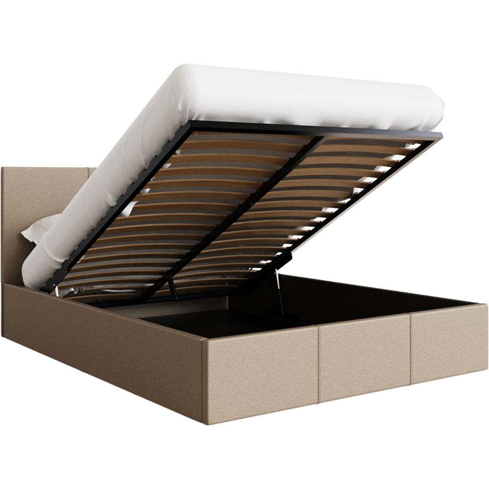 GFW King Size Natural Fabric Ottoman Bed Image 7