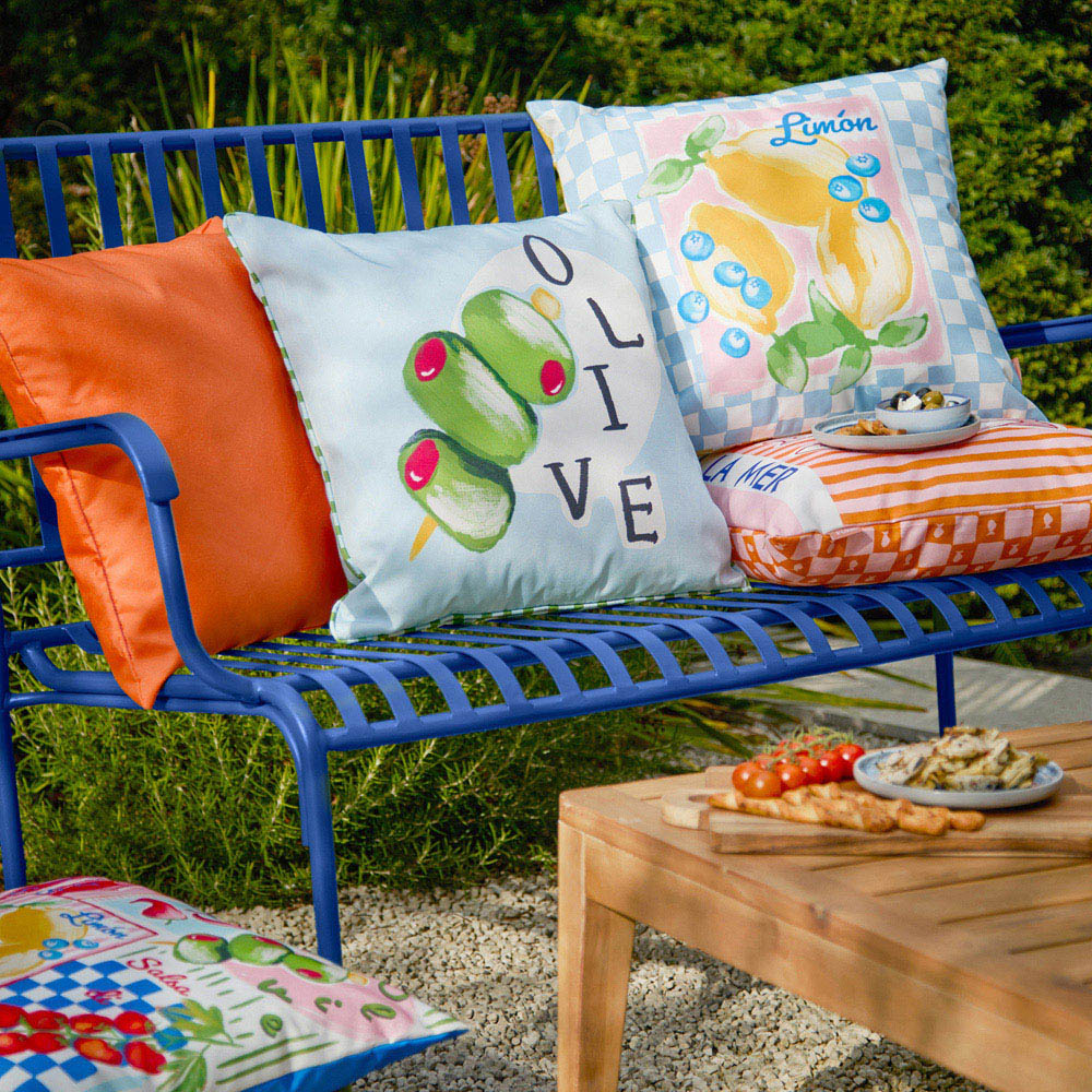 Furn Mediterranean Green Olive Reversible Cushion 45 x 45cm Image 6