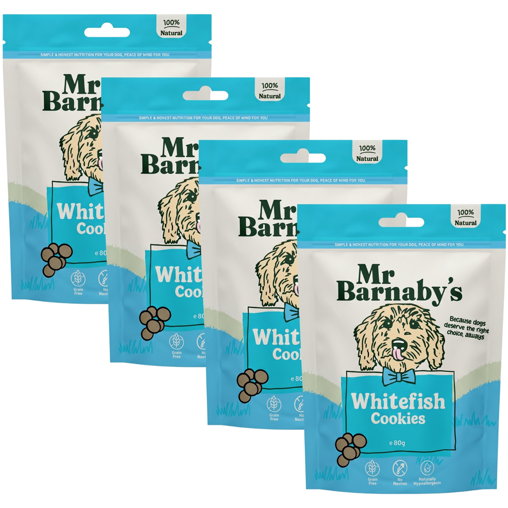 Mr Barnaby's Whitefish Cookies 80g 4 Pack Image 1