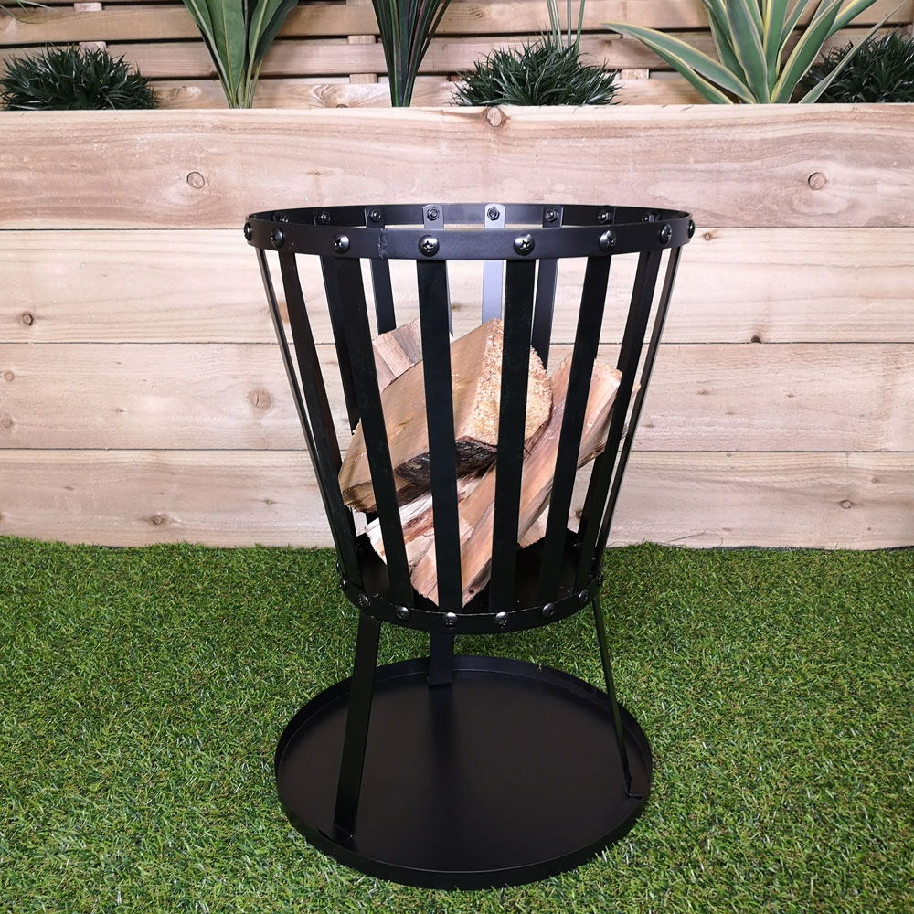 Samuel Alexander Black Steel Round Fire Pit Image 4