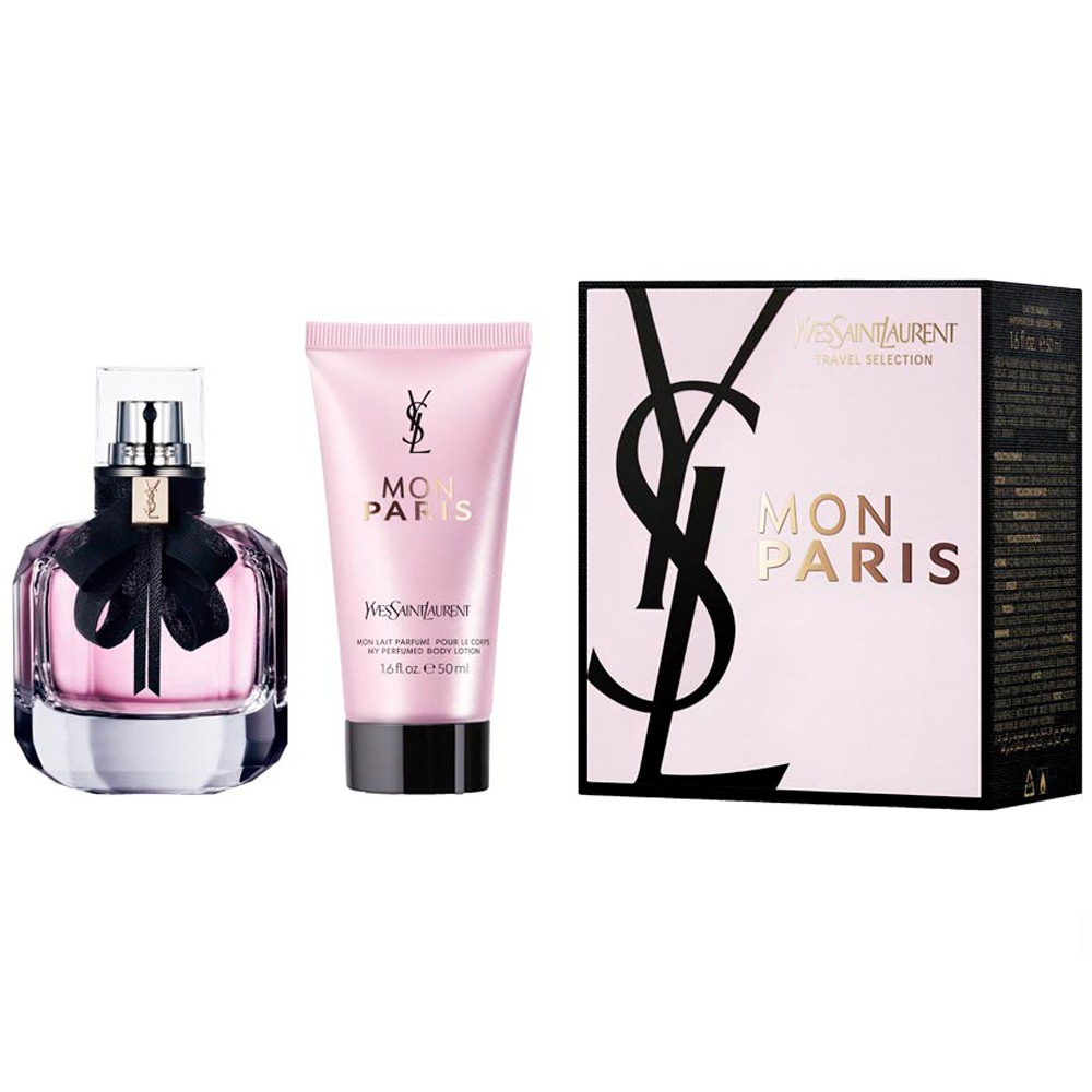 YSL Mon Paris Eau De Parfum Spray and Body Lotion Set 50ml Image