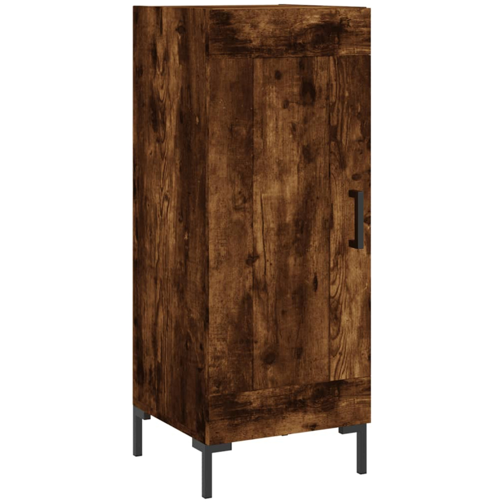 vidaXL Single Door Smoked Oak Sideboard Image 2