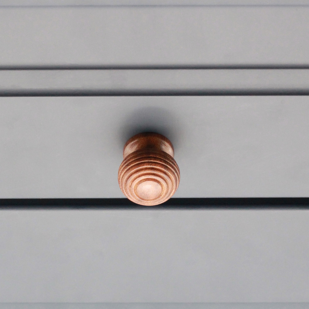 Spira Brass Rosewood Beehive Cupboard Knob 30mm Image 2