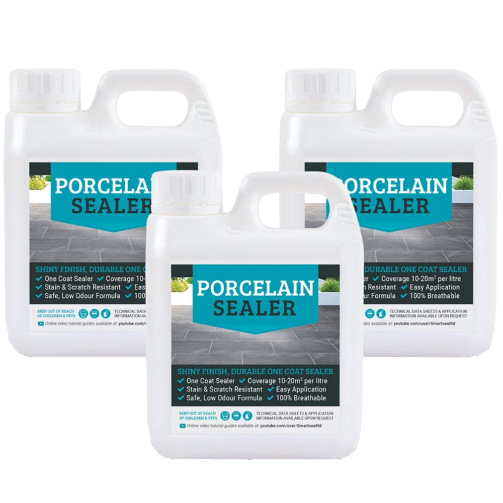 SmartSeal Porcelain Tile Sealer 1L 3 Pack Image 1