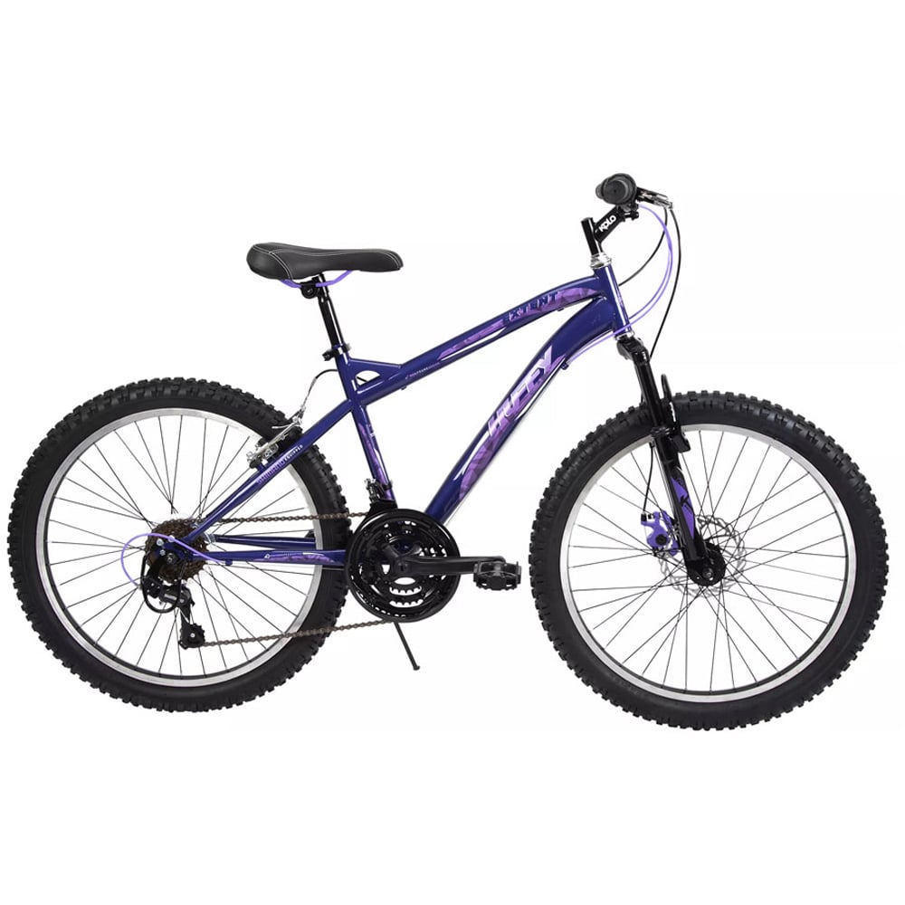 Huffy Extent Kids 18 Speed 24 inch Midnight Purple Hardtail Mountain Bike Image 3
