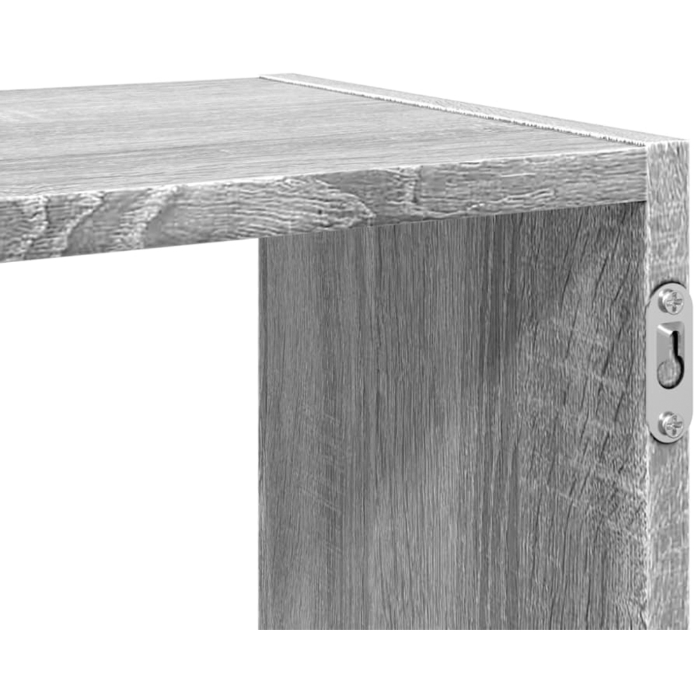 vidaXL 5 Shelf Grey Sonoma Floating Wall Shelf Image 8