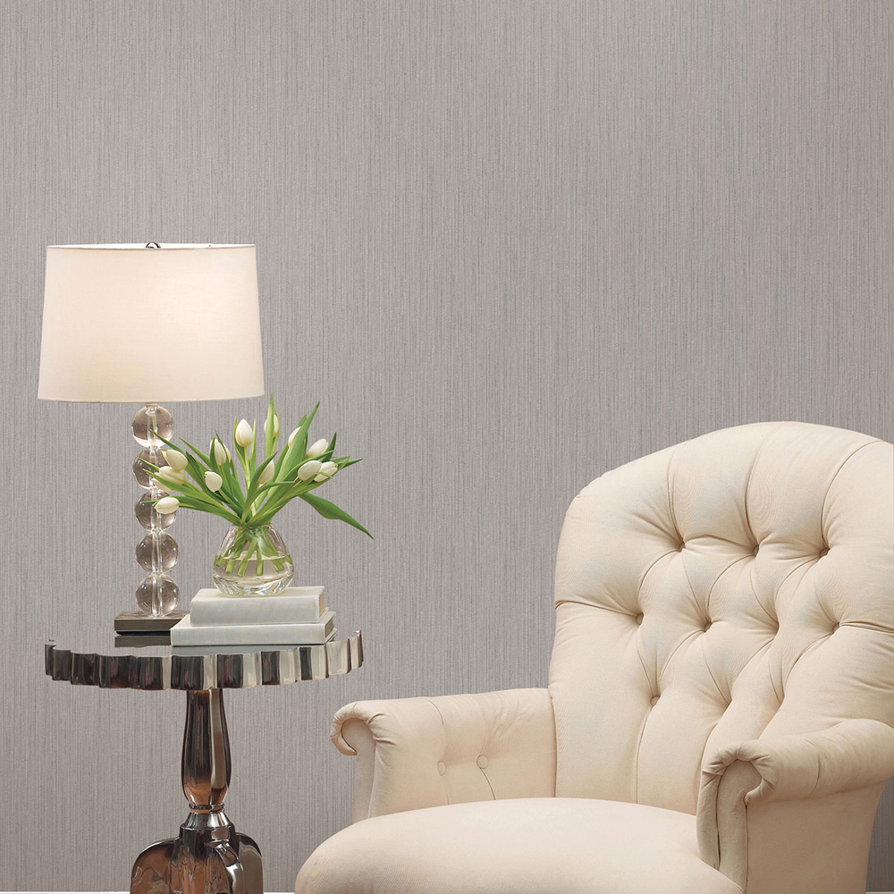 Galerie Palazzo Vertical Pattern Silver Grey Wallpaper Image 2