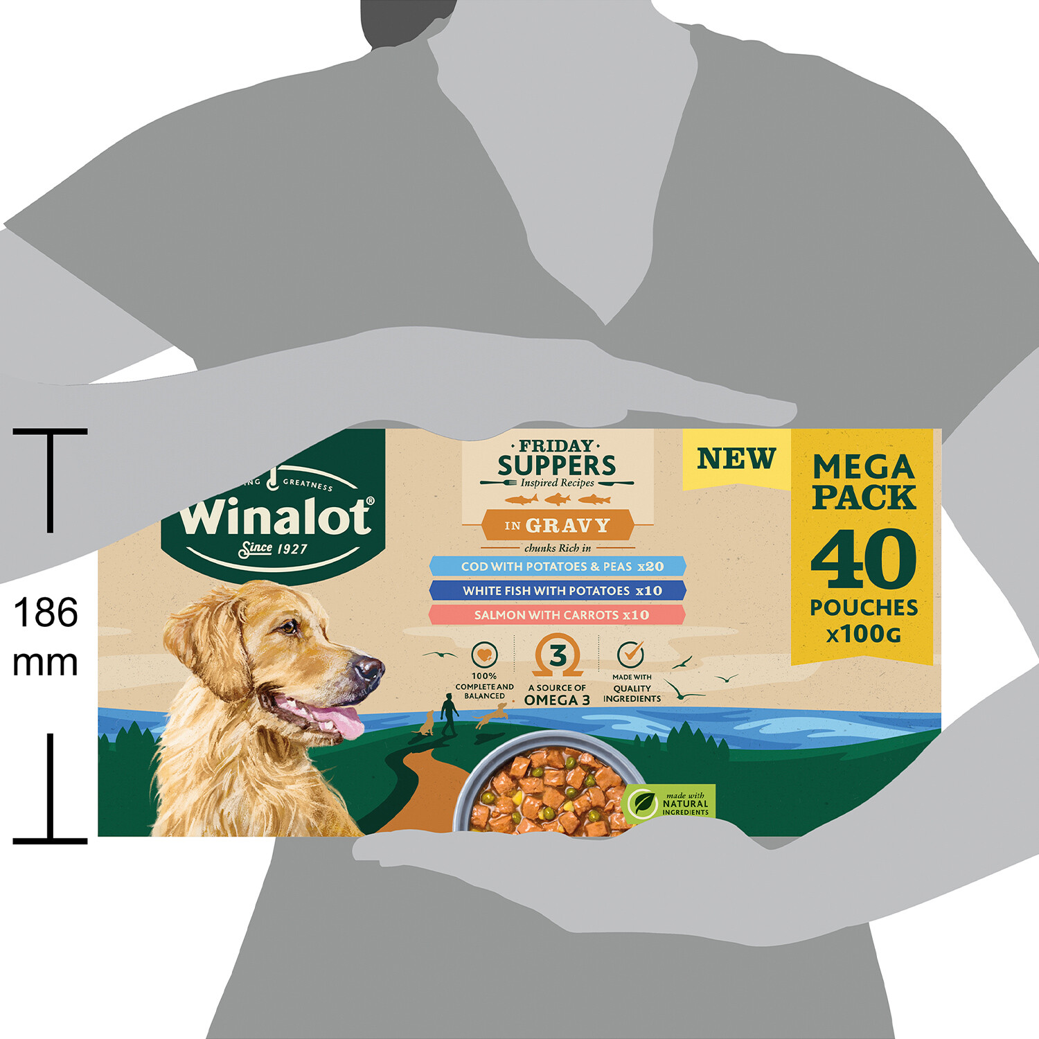Pack of 40 Winalot Adult Fish in Gravy Wet Dog Food Image 6