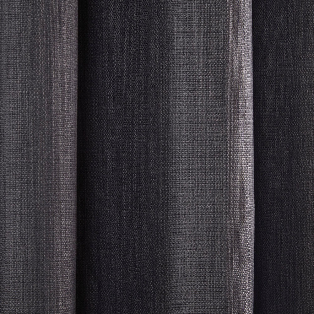 Divante Hoxton Charcoal Blackout Eyelet Curtain 168 x 137cm Image 3
