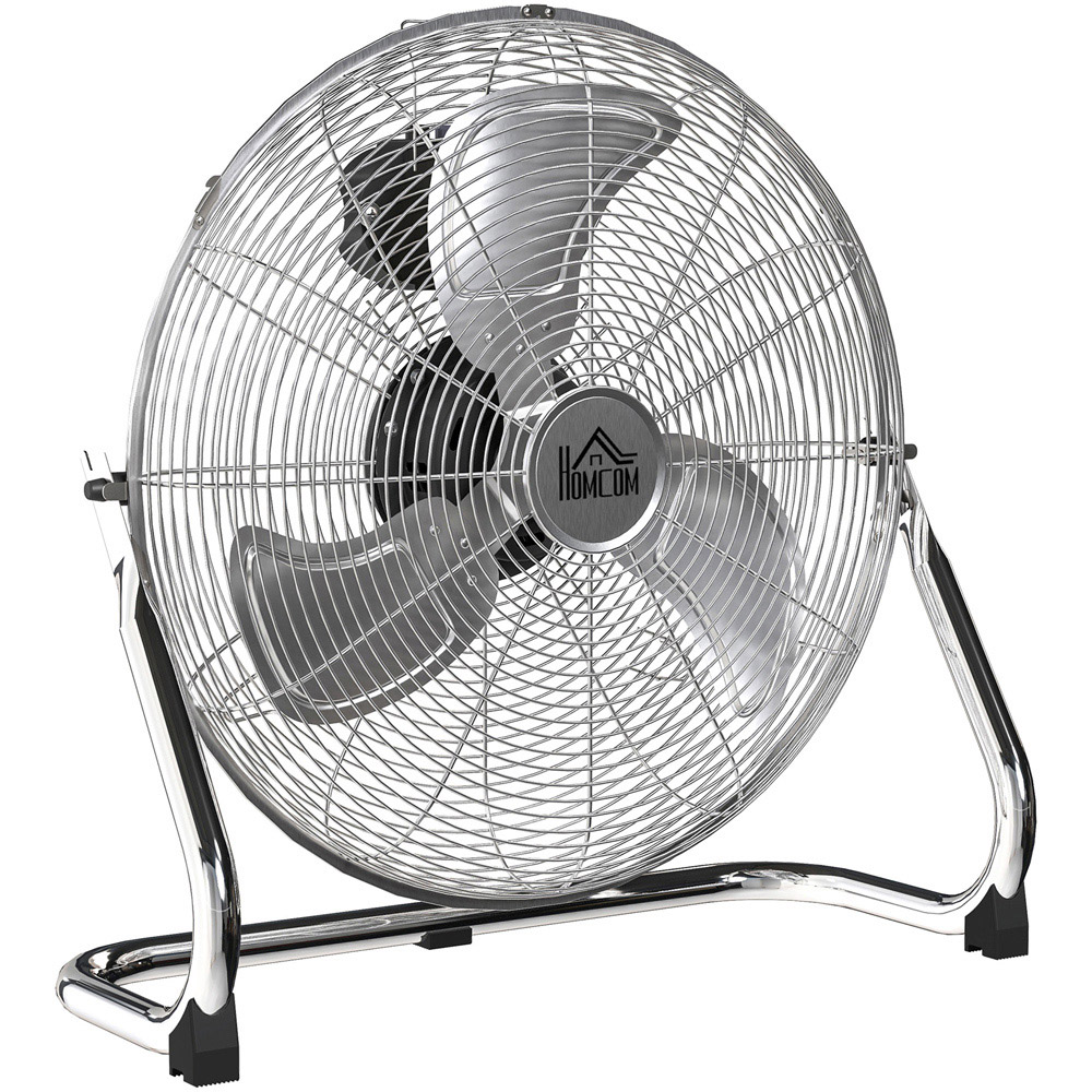 HOMCOM Silver Tone Electric Portable Table Fan 23 inch Image 1