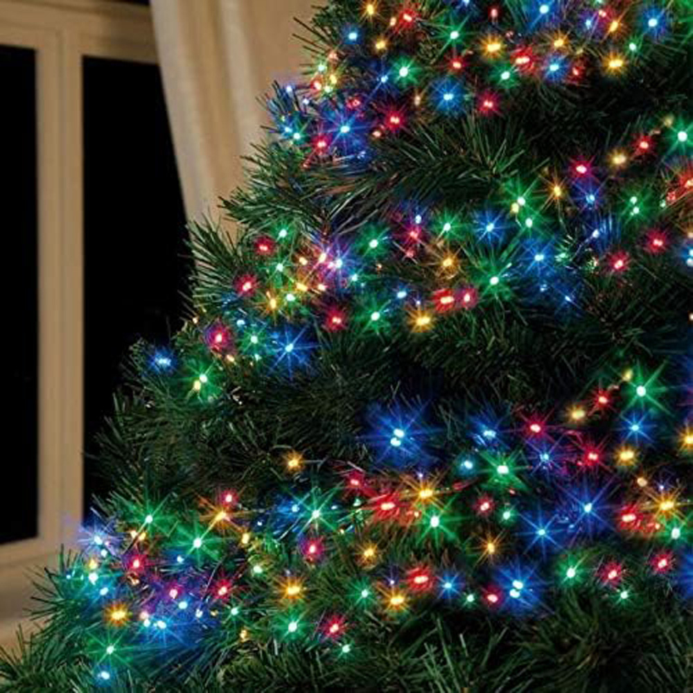Shatchi 1920 Multicolour LED Multifunction Green Cable Christmas Cluster Light 28.8m Image 3