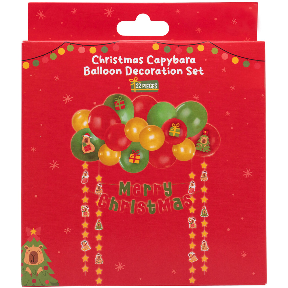 Christmas Capybara Balloon Deco Set Image 2