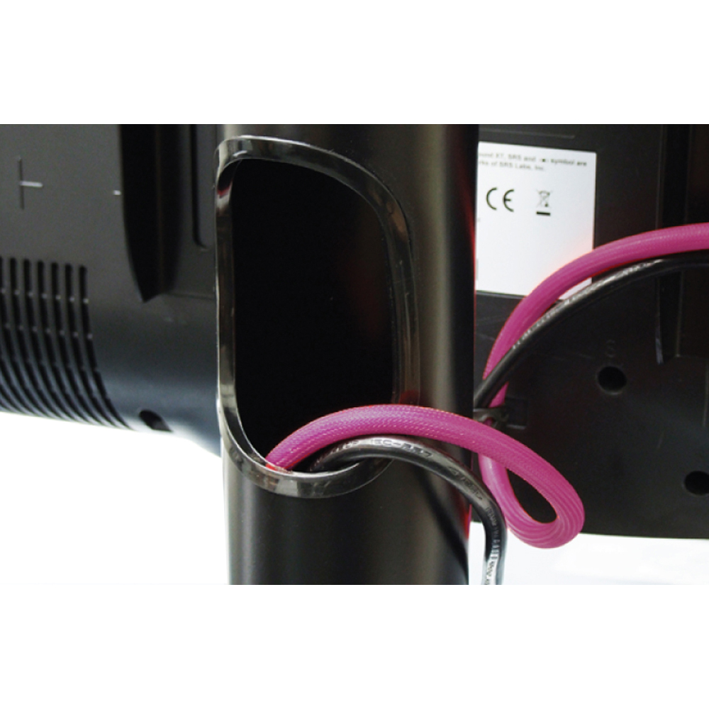 MDA Designs Tucana 1200 Hybrid 2 Door Black and Walnut Complete TV Cabinet Image 7