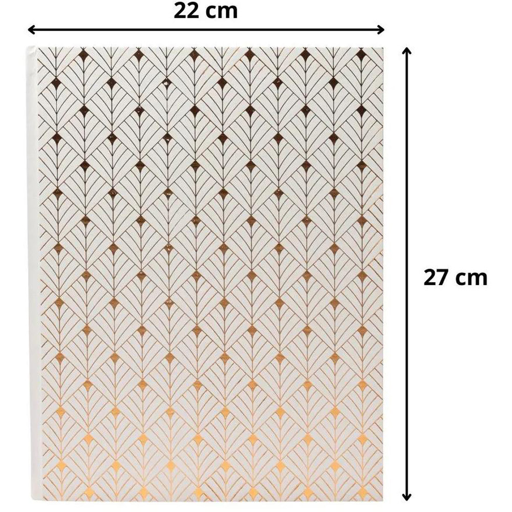 Exacompta White Neo Deco Guest Book with Gold Edges 100 Pages Image 7