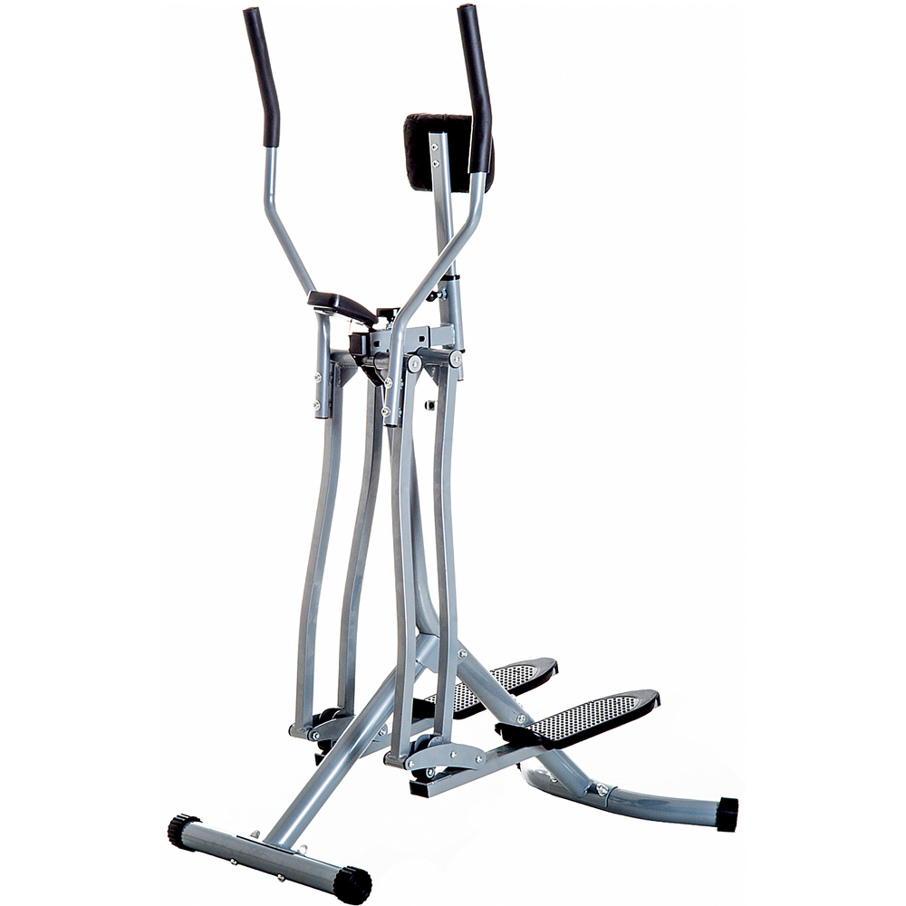 HOMCOM Silver and Black Home Elliptical with LCD Monitor Image 1