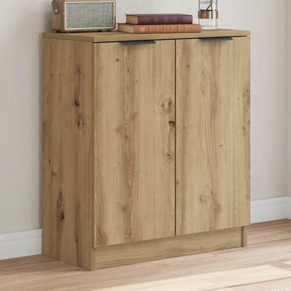 vidaXL 2 Door 2 Shelf Artisan Oak Sideboard Image 1