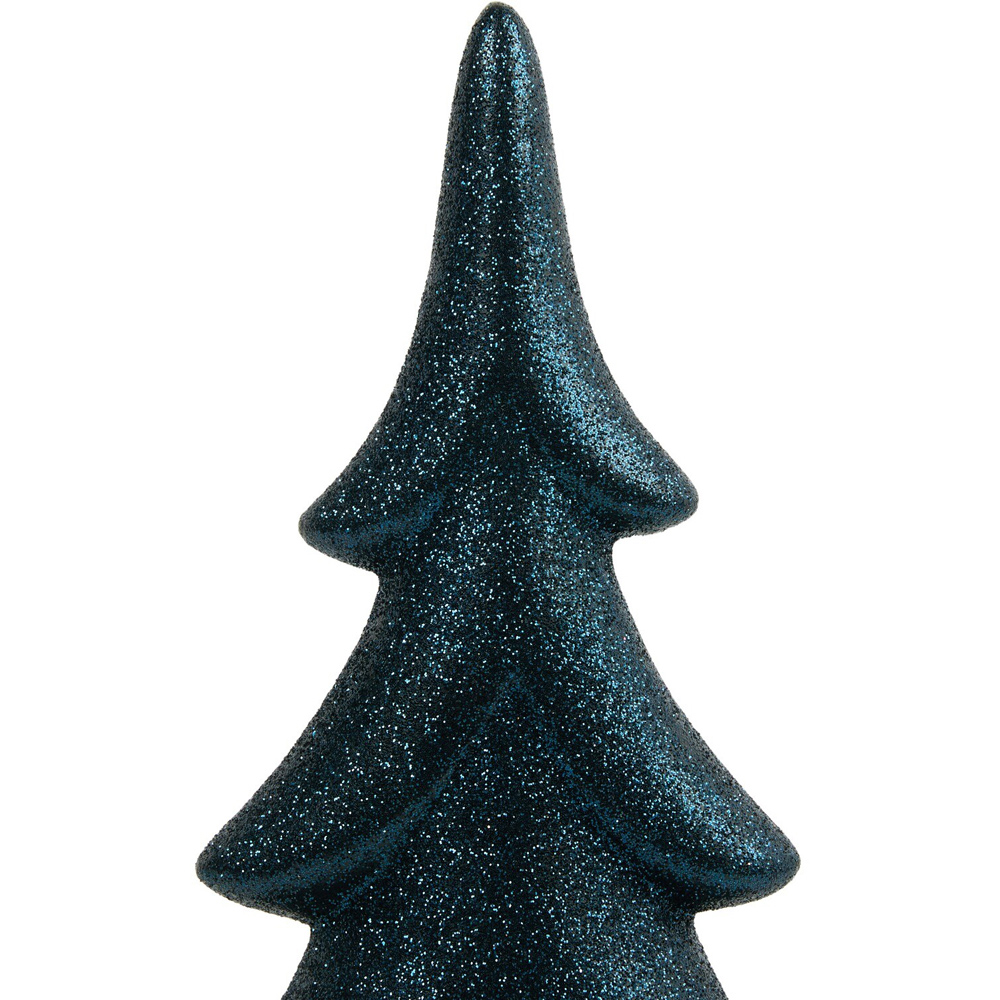 Glittery Christmas Tree Decoration Navy Image 2