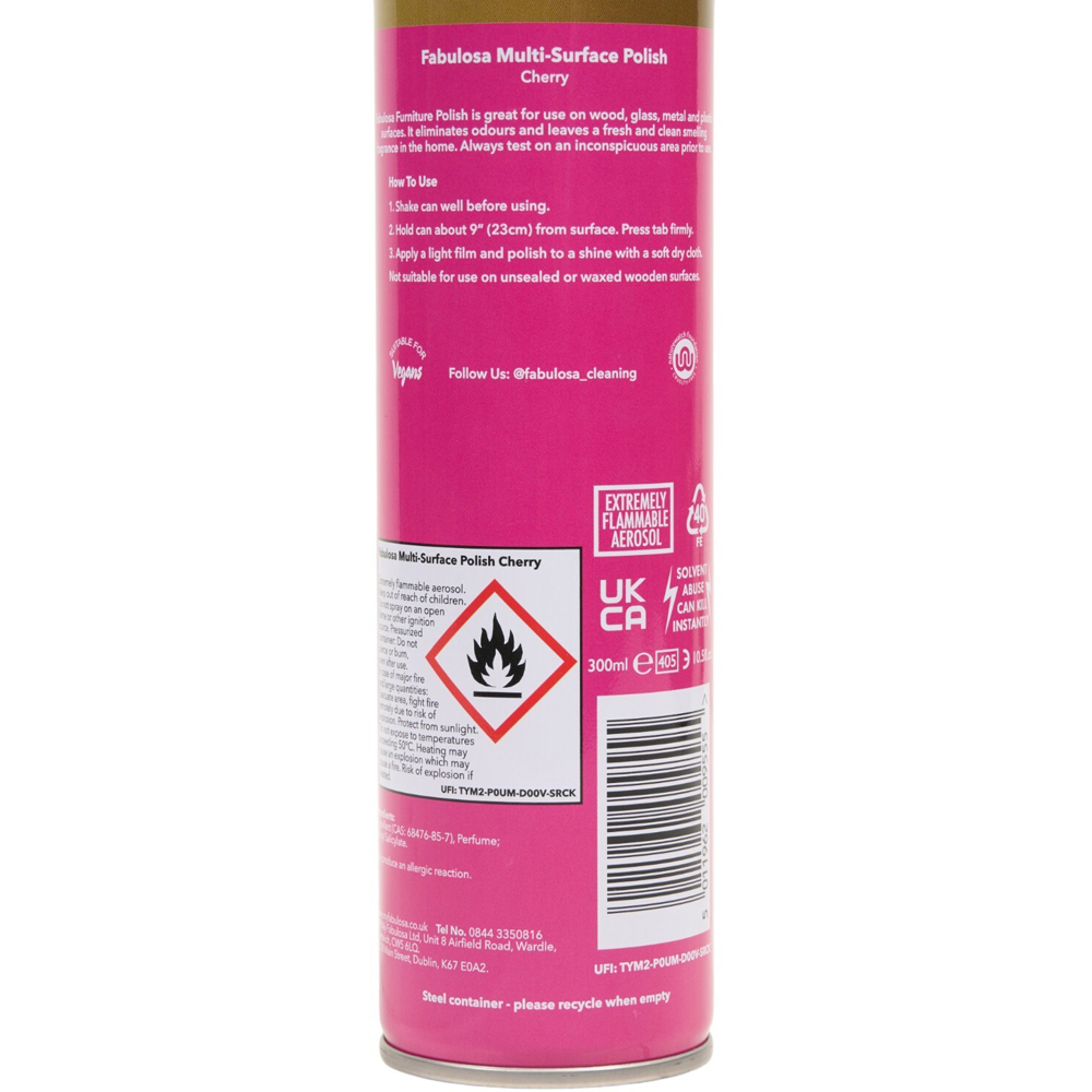 Fabulosa Scented Multi Surface Polish Cherry Image 3