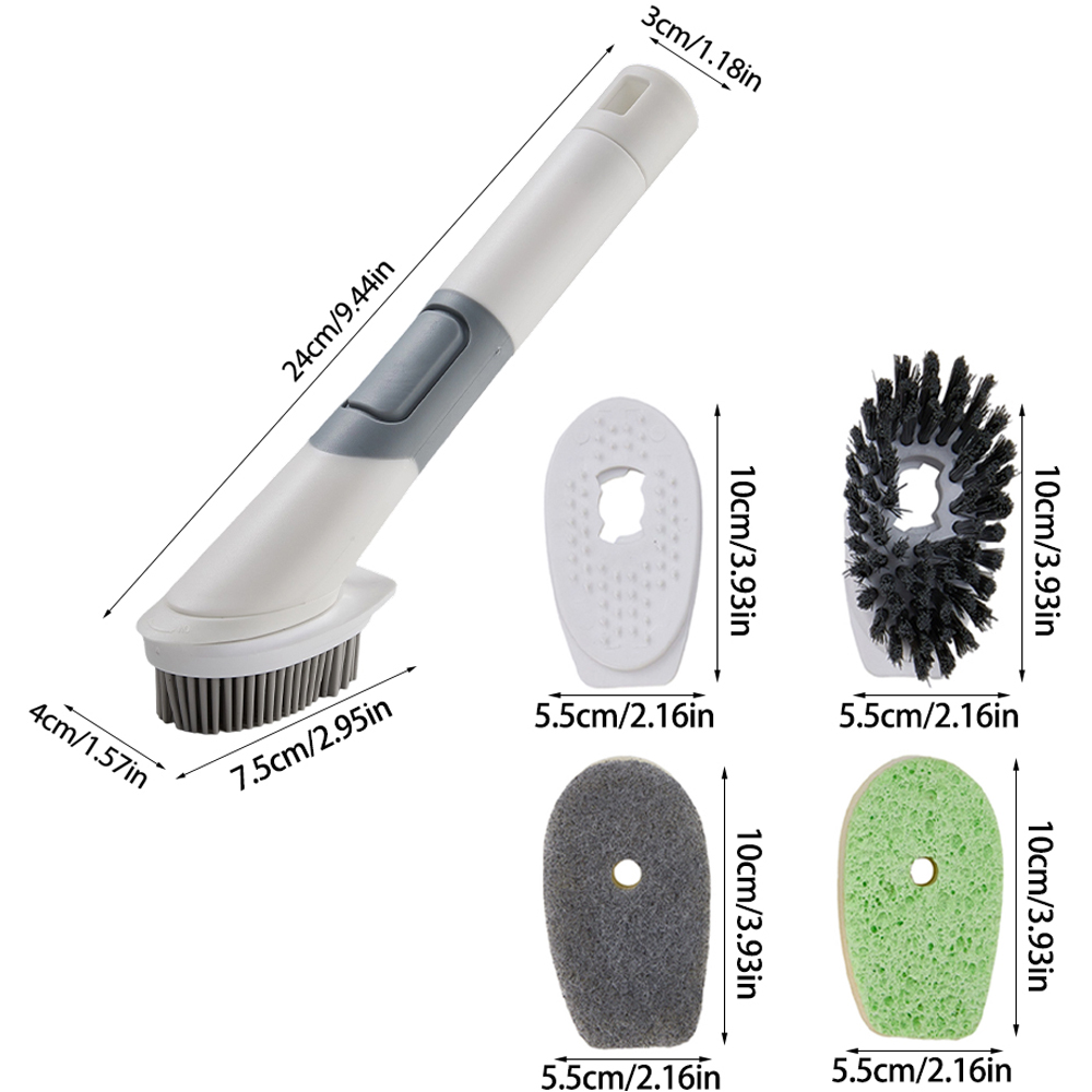 Living and Home 4-in-1 Dish Brush with Dispenser Image 8