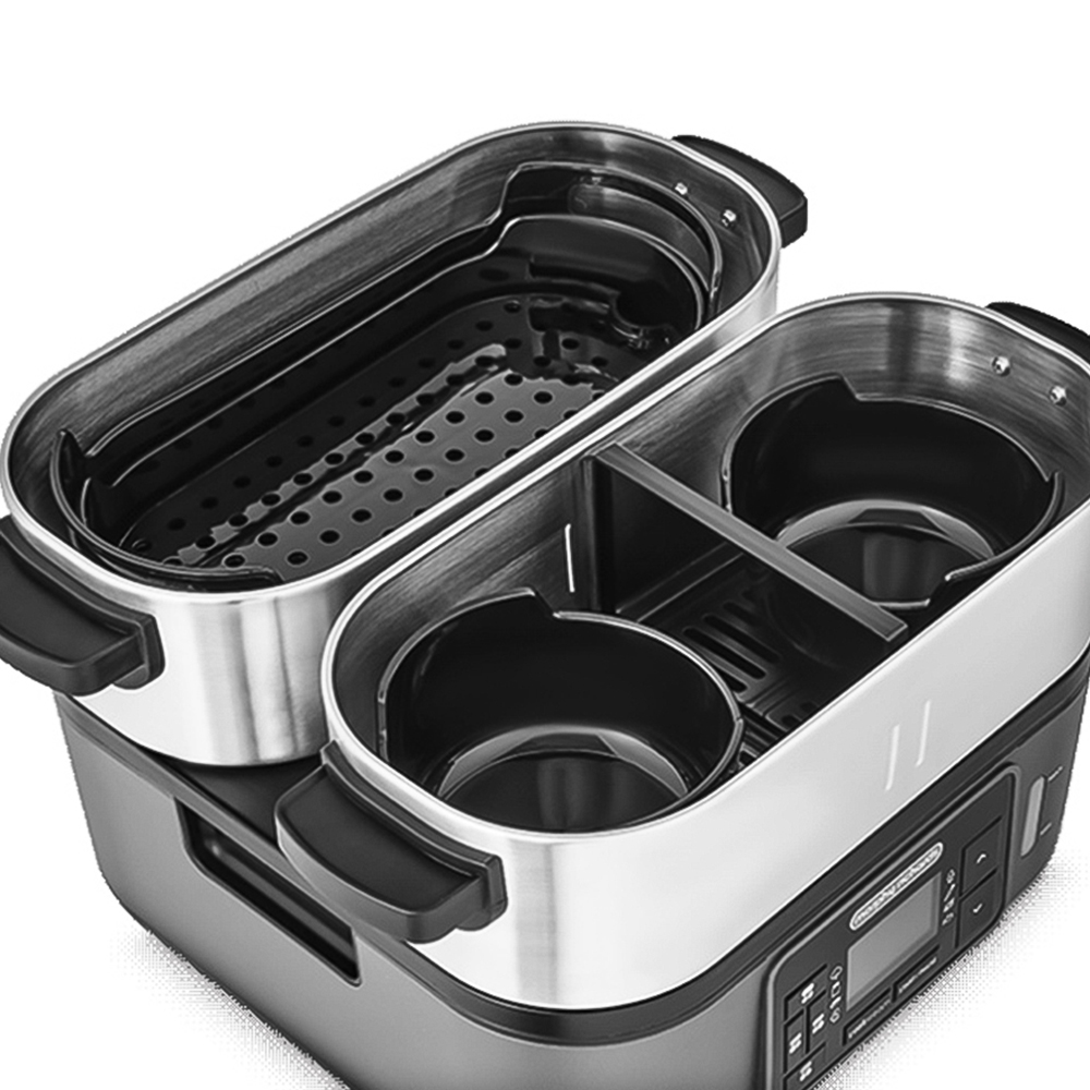 Morphy Richards Intellisteam 470006 Silver Multi Compartment 6.8L Food Steamer Image 3