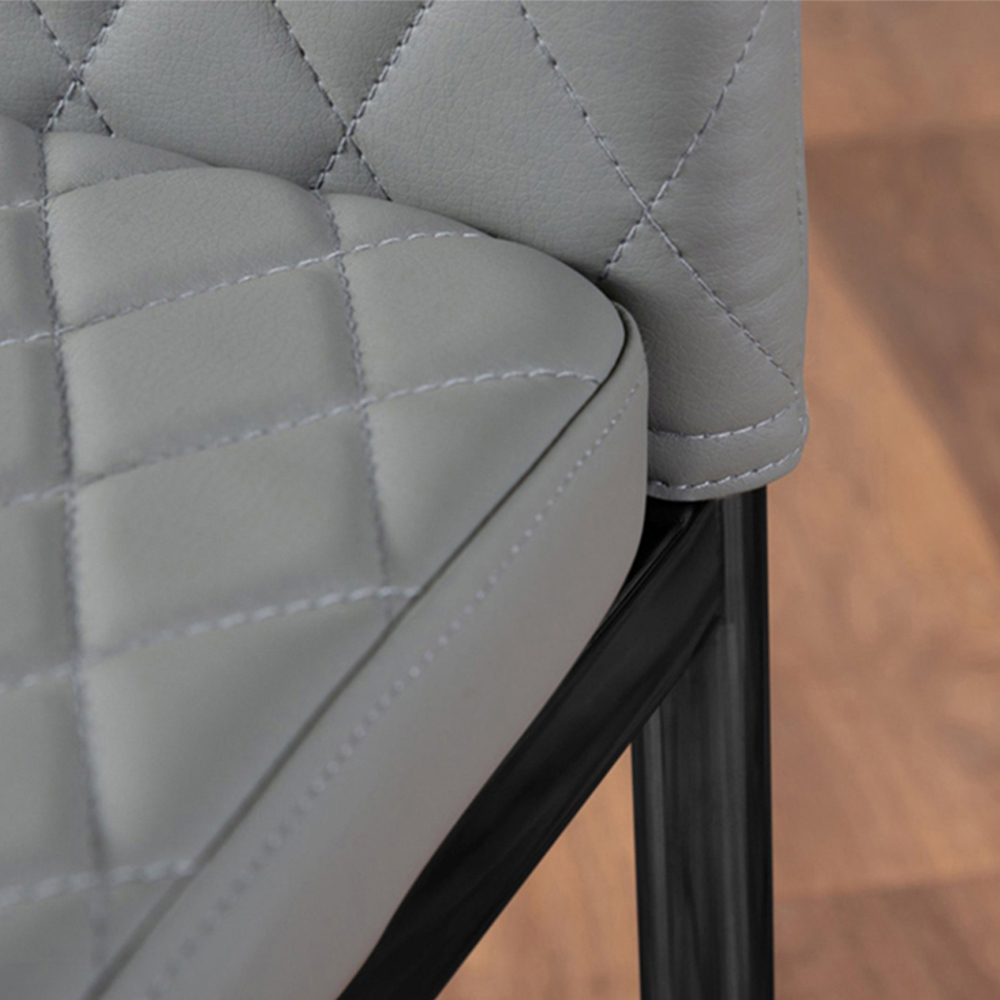 Furniturebox Molini Valera 4 Seater Dining Set Black and Grey Image 7