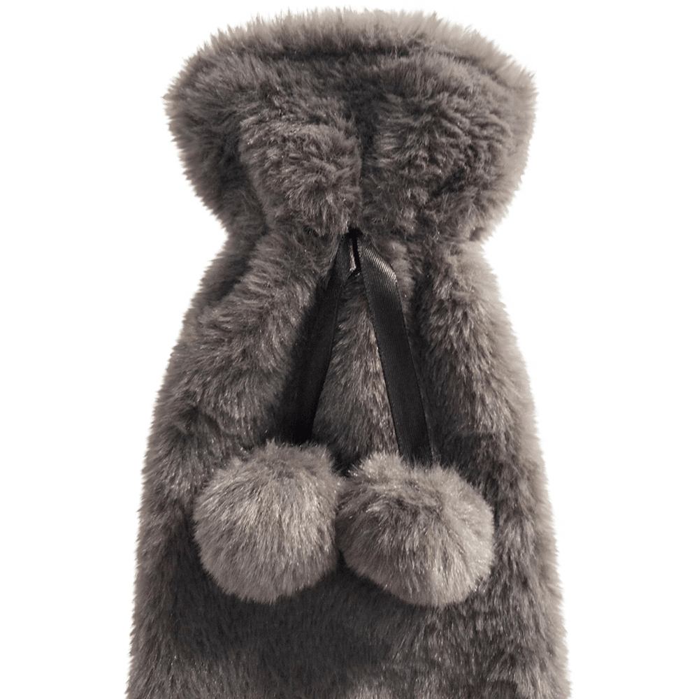 Velosso Charcoal Supersoft Velour Hot Water Bottle Image 3