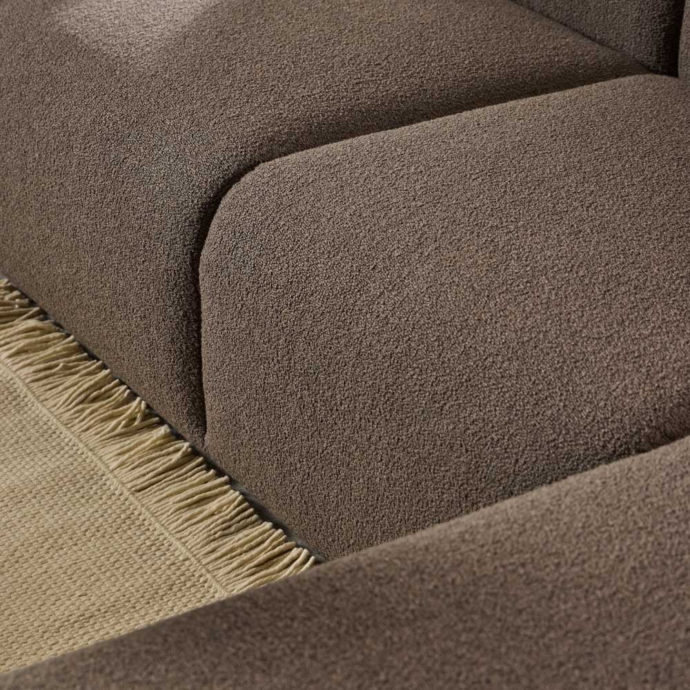 Florence Midfield 2 Seater Boucle Taupe Fabric Right Hand Facing Chaise Longue Image 8
