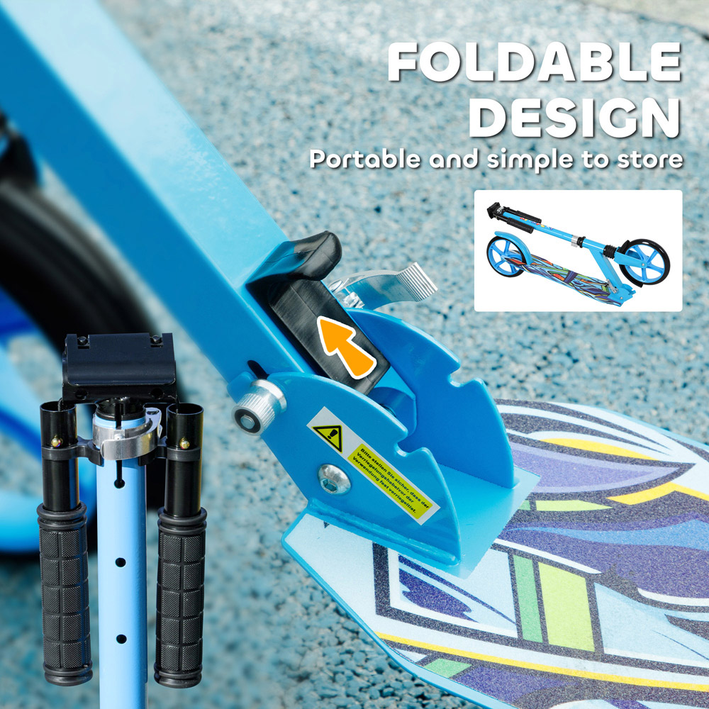 Tommy Toys AIYAPLAY Blue Adjustable Handlebar Foldable Kids Kick Scooter Image 7