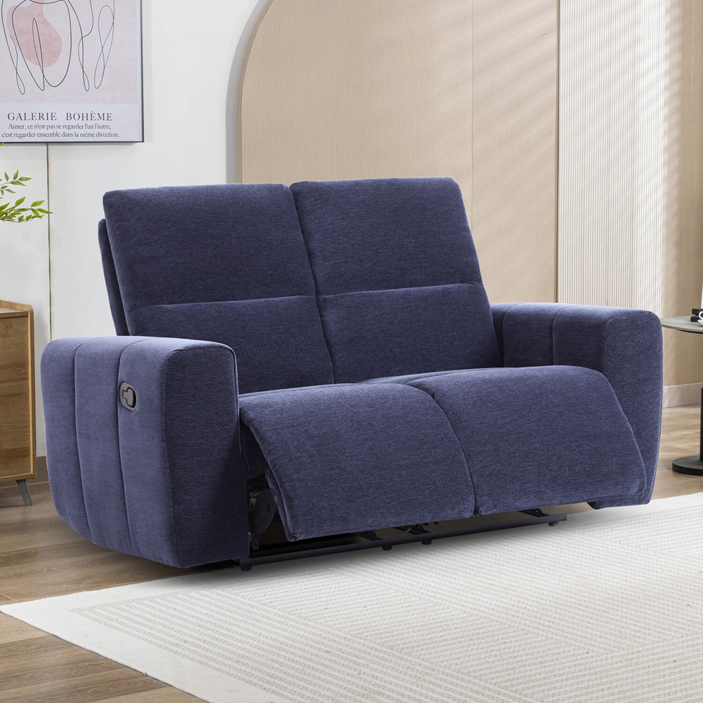 Holborton Manual Recliner Sofa Navy Blue 2 Image 5
