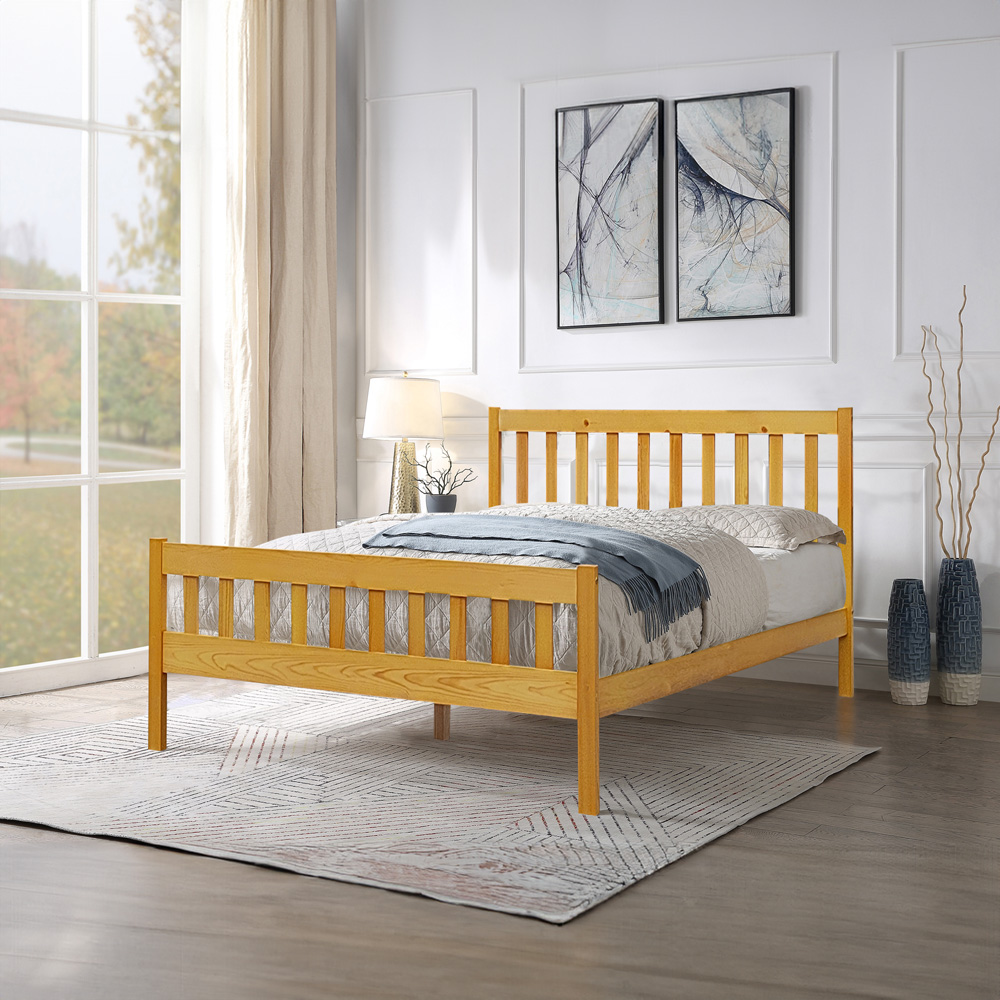 Brooklyn Single Pine Wooden Bed Frame Image 3