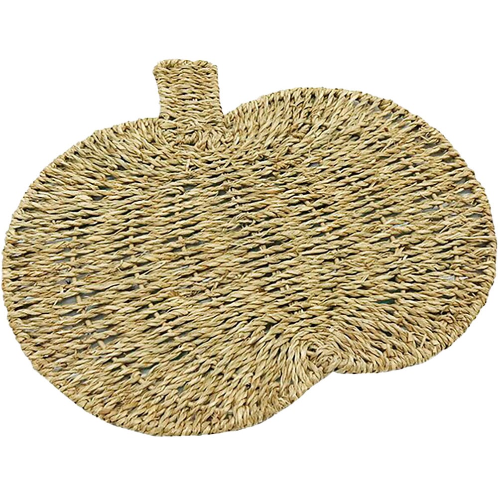 Pack of 2 Woven Pumpkin Placemats - Natural Image