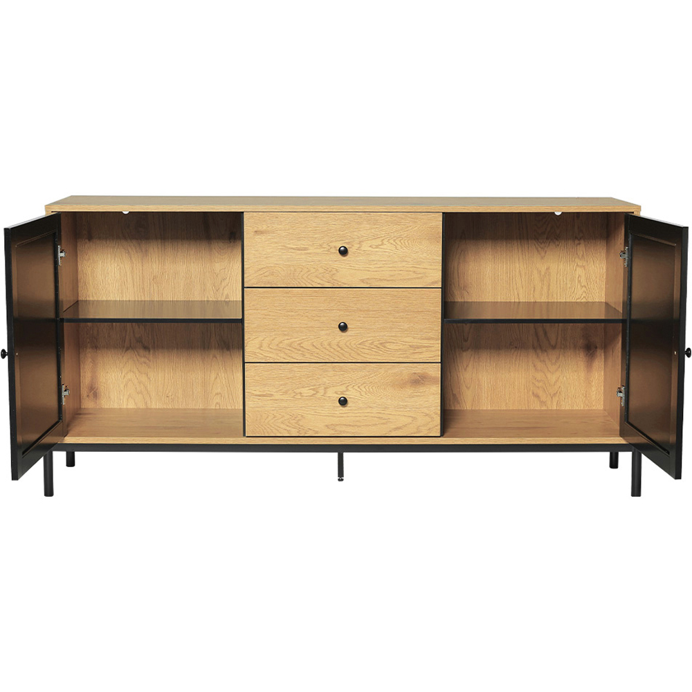 H&O Direct 2 Doors and 3 Drawers Storage Cabinet Image 3