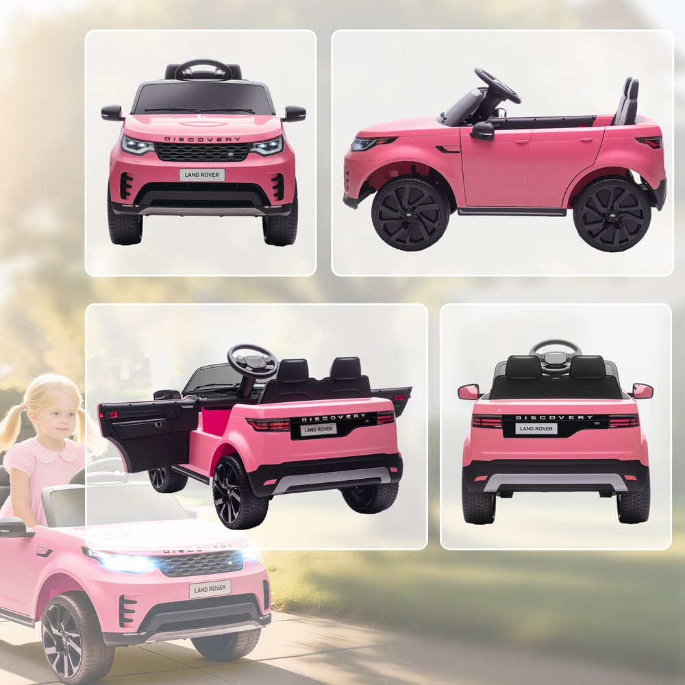 Tommy Toys Pink Land Rover Discovery Licensed Kids Electric Car with Remote 12V Image 3