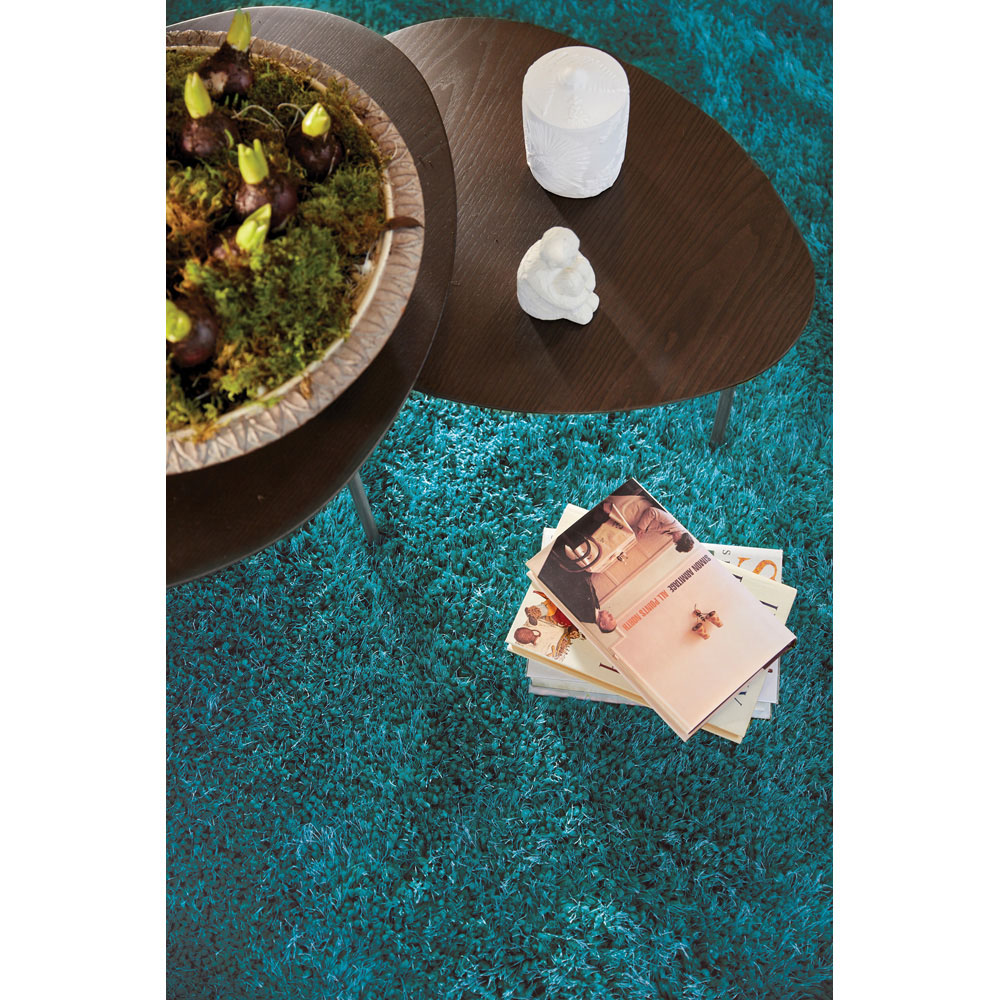 Origins Chicago Dark Teal Round Rug 133cm Image 3
