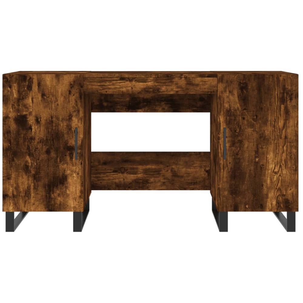 vidaXL 2 Door Modern Desk Smoked Oak Image 6