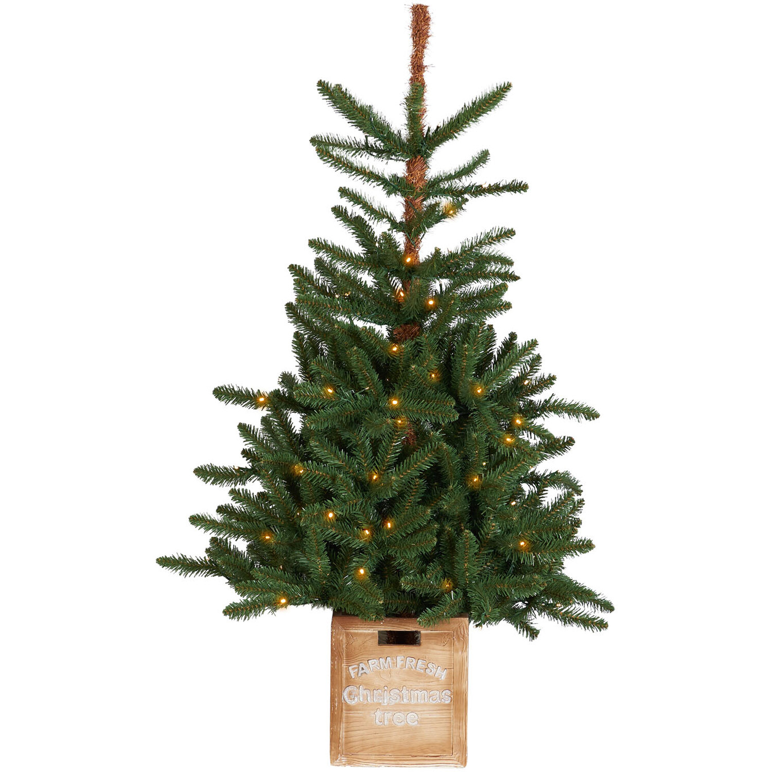 Festive Forest Pre Lit Forest Fir Christmas Tree 4ft Image 1