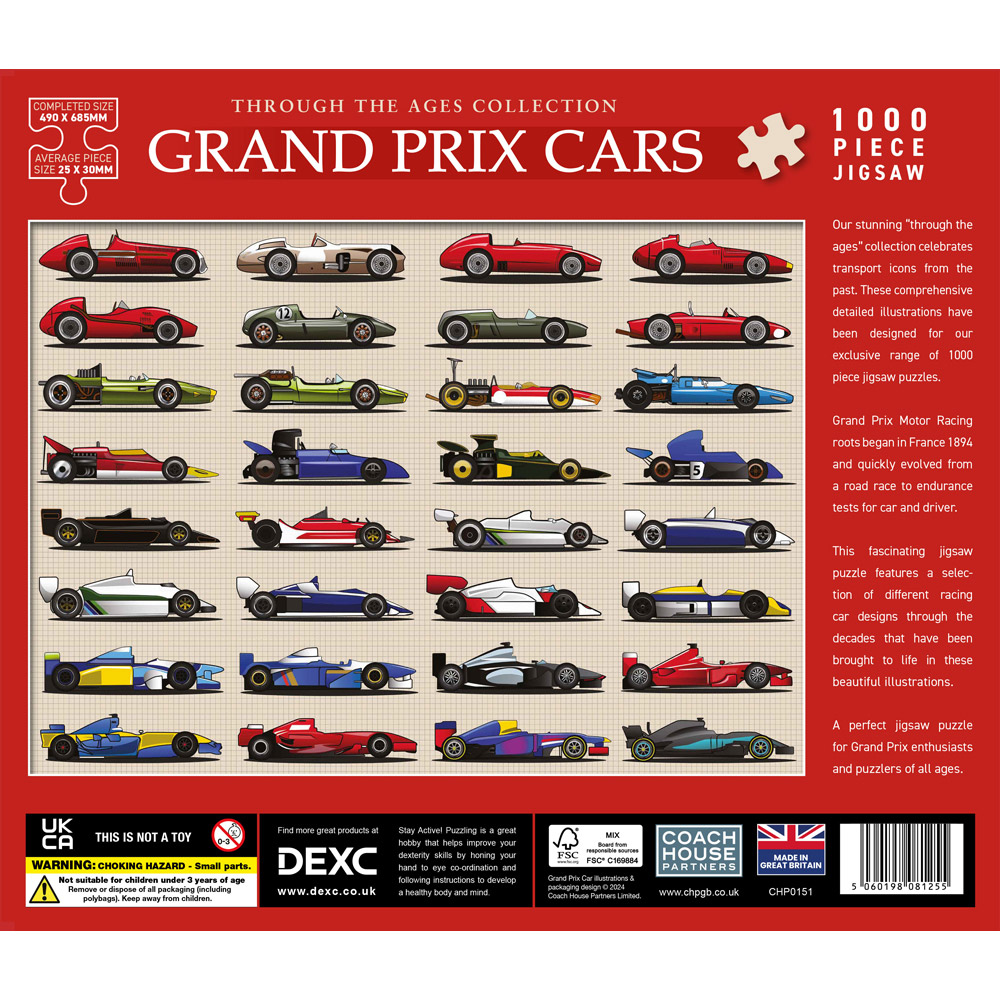 Grand Prix Racing Cars 1000 Piece Jigsaw Puzzle Image 2