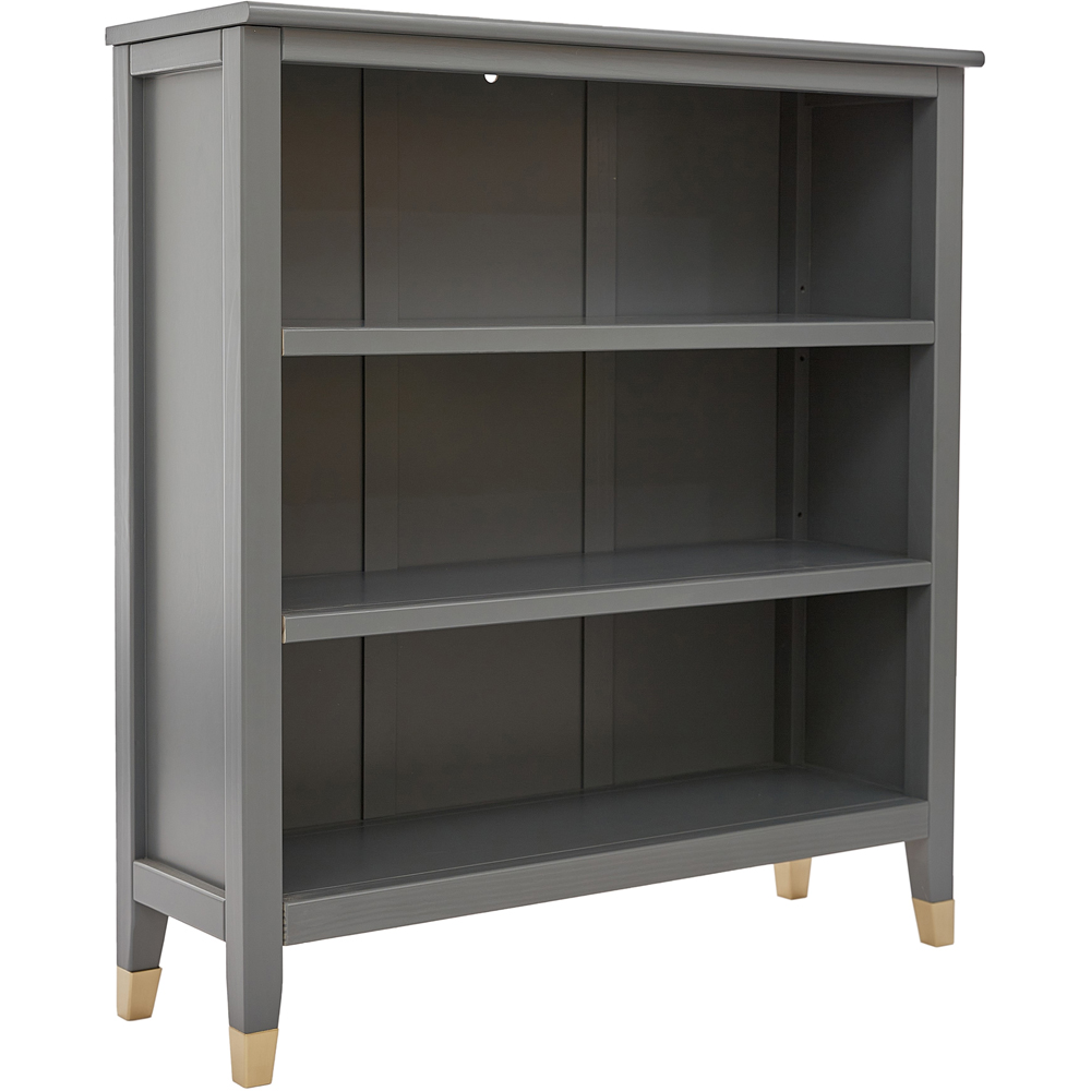 Palazzi 3 Shelves Grey Bookcase Image 2