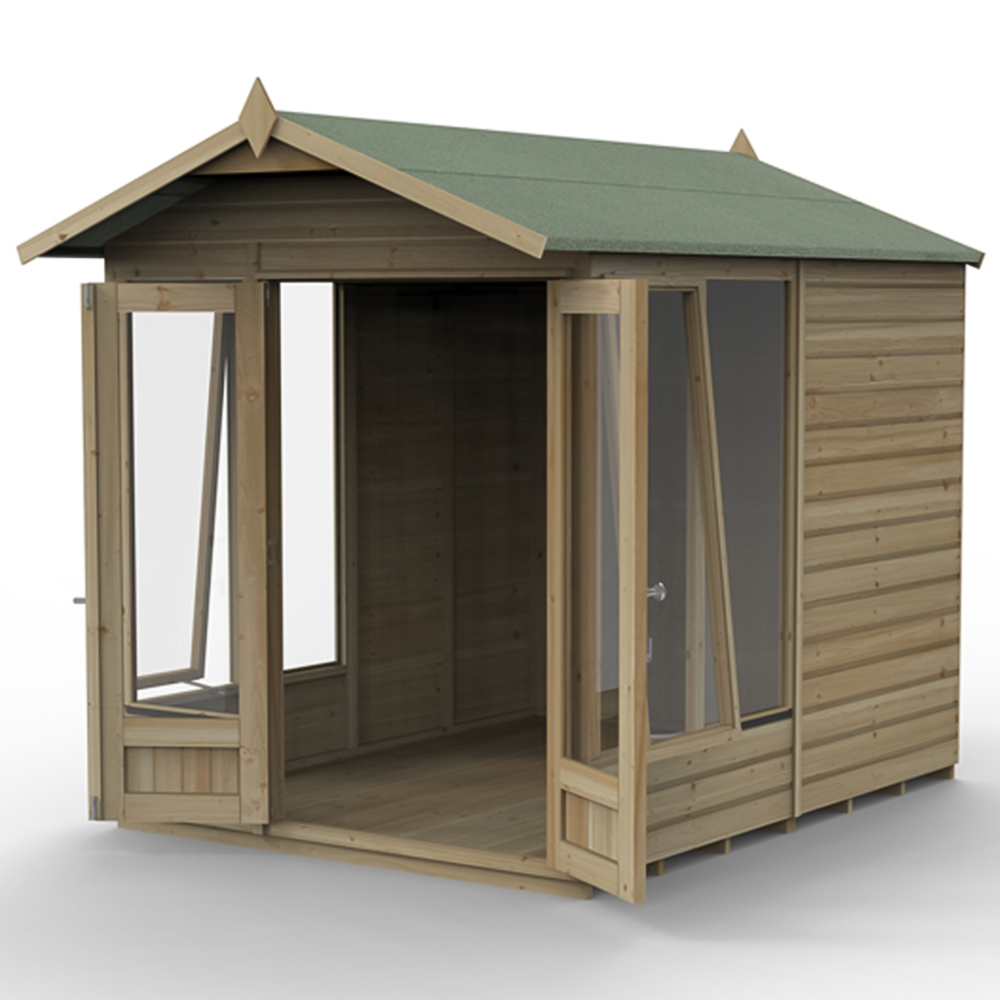 Forest Garden Beckwood 6 x 8ft 2 Opening Shiplap Apex Summerhouse Image 3