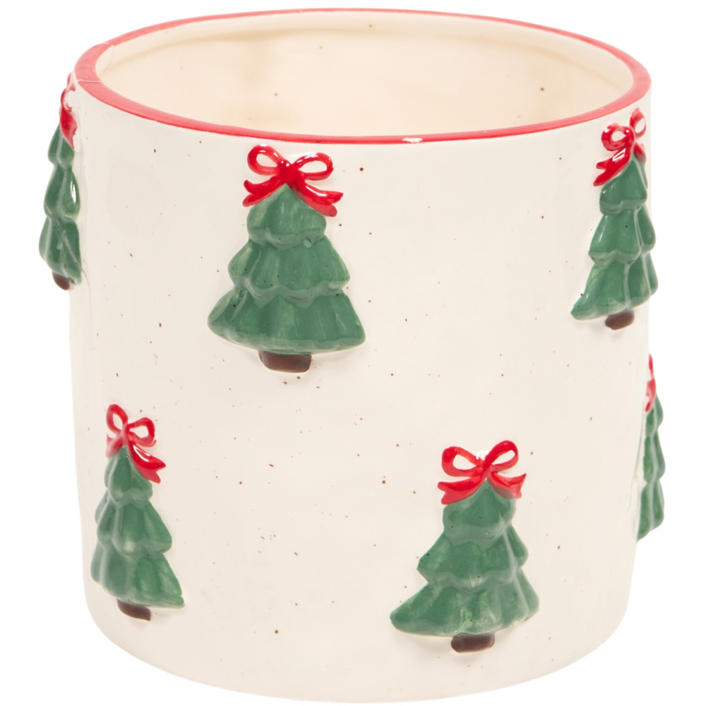 Embossed Christmas Tree Planter Image 4