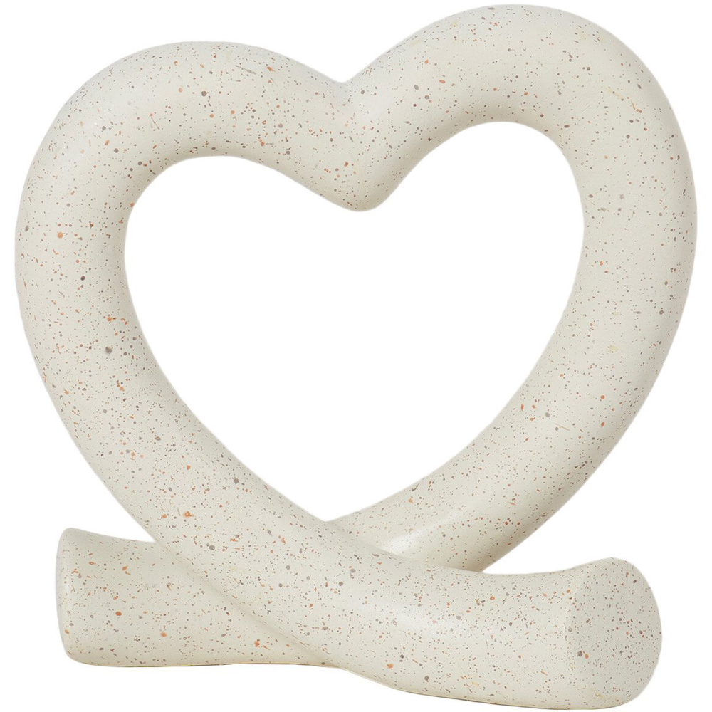 Speckle Heart Ornament - White Image 1