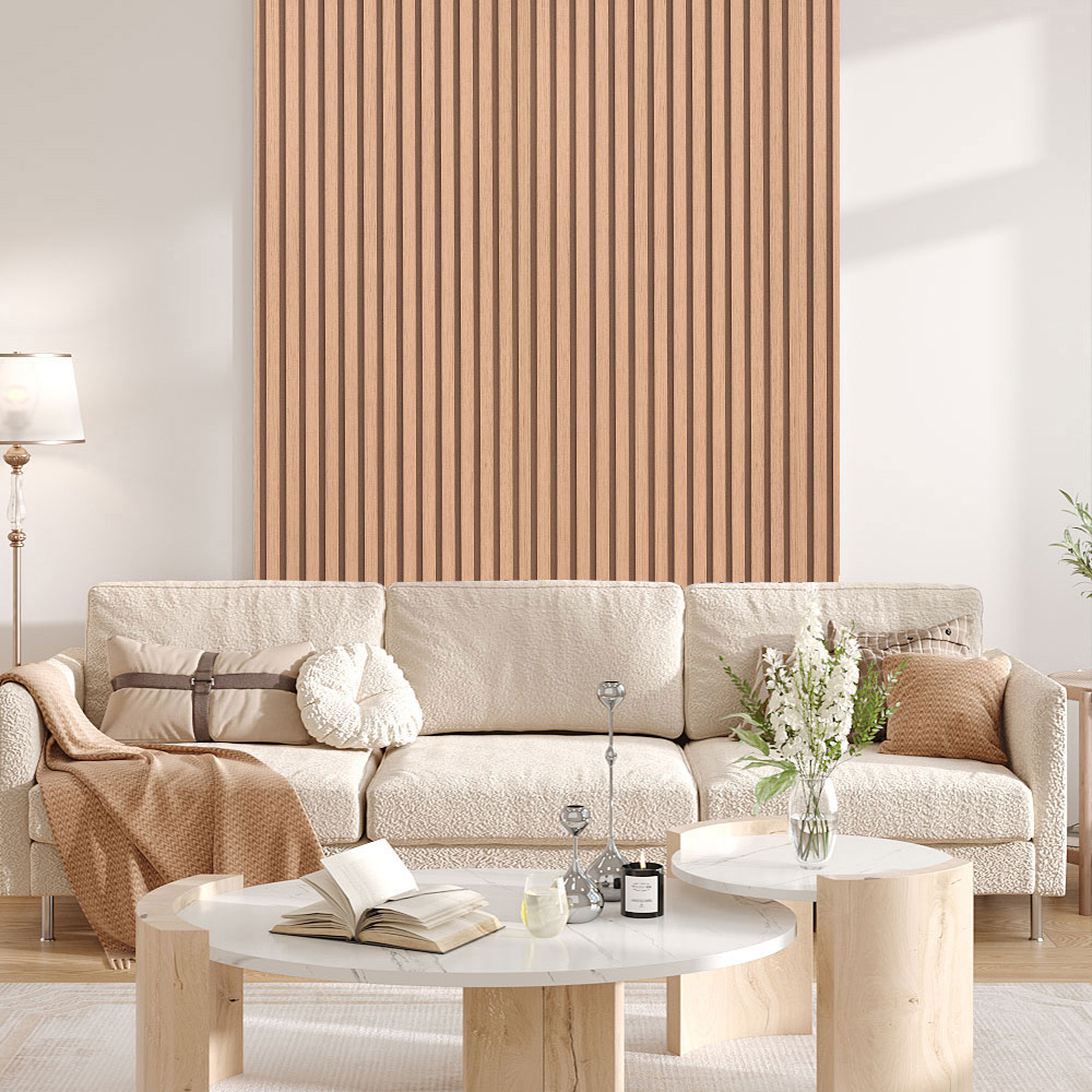 Living and Home Wood Grain Stripe Orange Rectangle PVC Self Adhesive Wallpaper Image 7