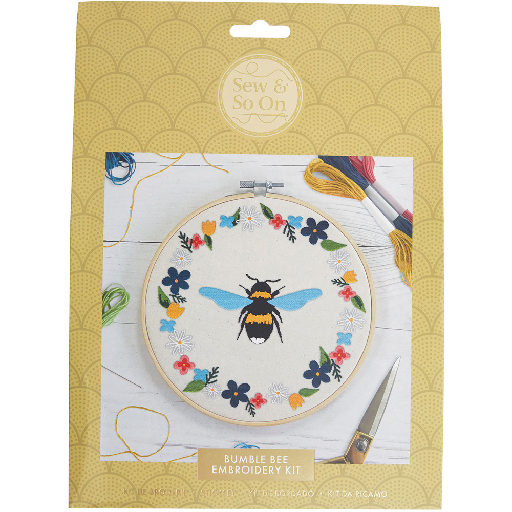 Sew & So On Bumble Bee Embroidery Kit Image 4