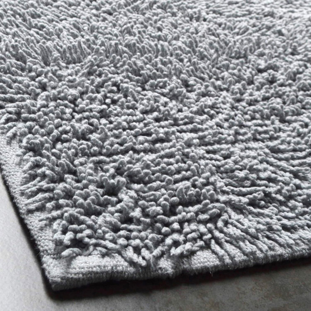 Allure Bath Fashions Dove Grey Tumble Twist Bath Mat 55 x 90cm Image 2