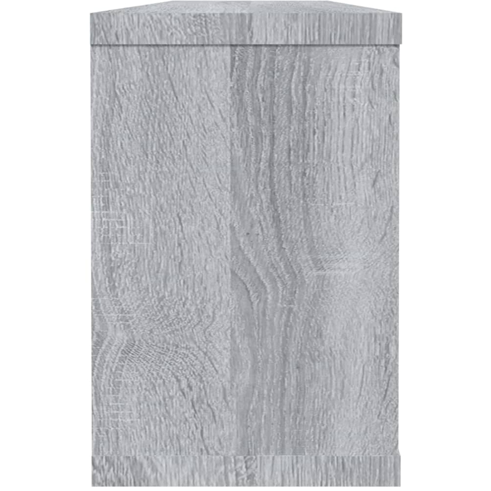 vidaXL 60cm Set of 2 Grey Sonoma Cube Floating Wall Shelf Image 4